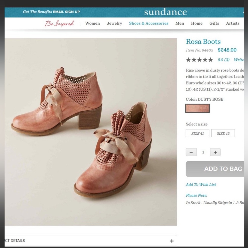 New Sundance Casta Rosa Boots